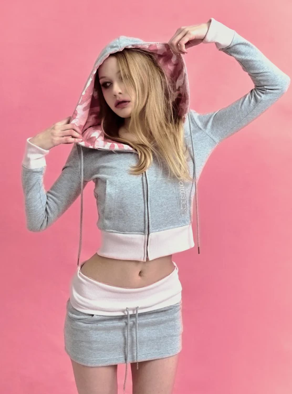 포이링 베베 카코 트레이닝 세트 그레이 상품이미지1