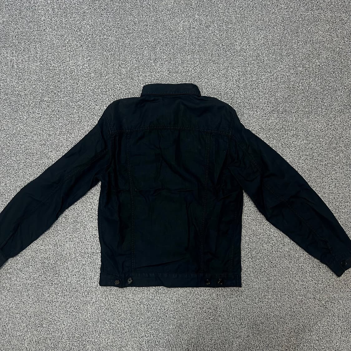 EDIFICE Black Trucker Shirt Jacket. 상품이미지4