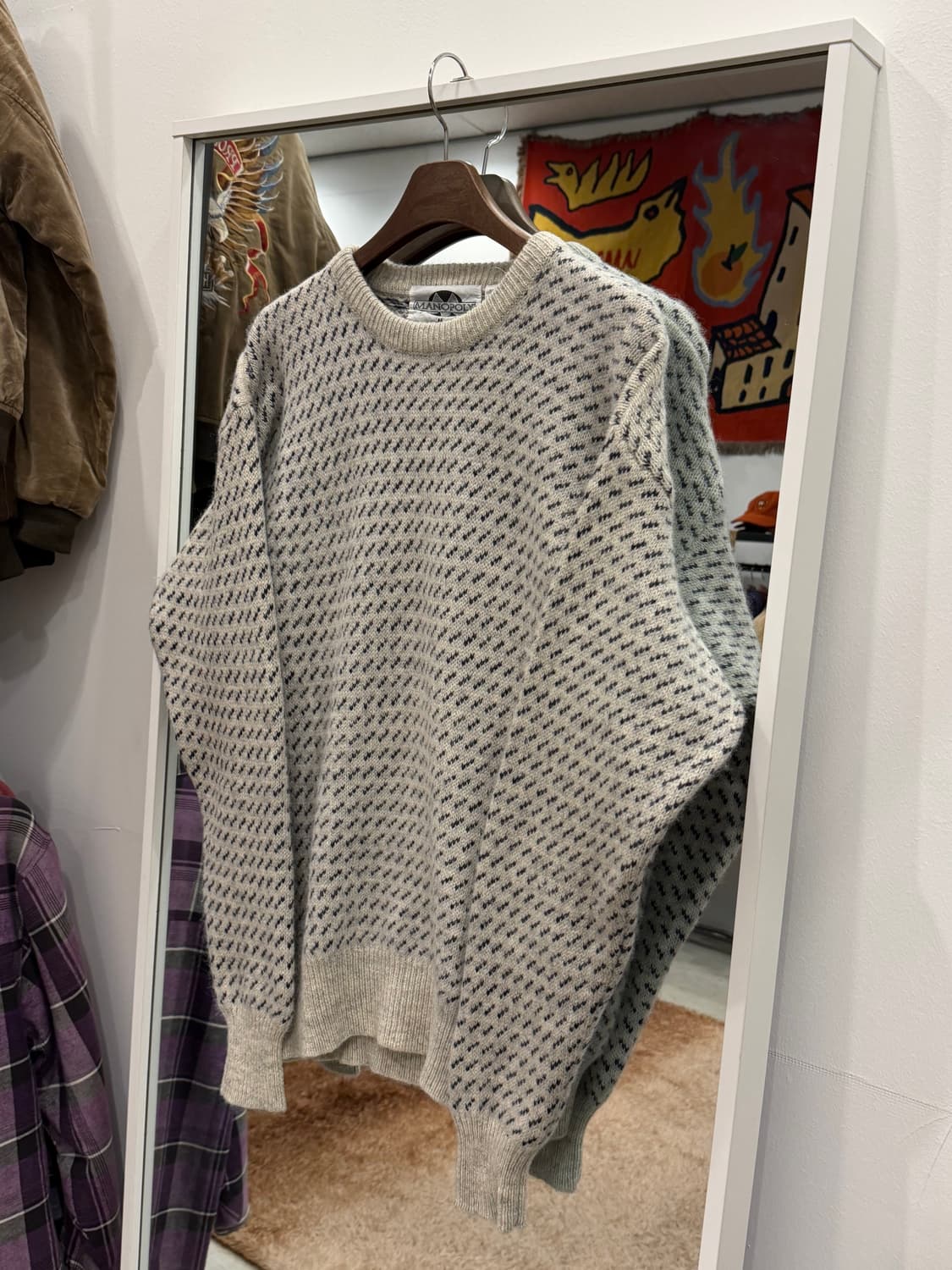 Manopoly 빈티지 패턴 울 니트 상품이미지1