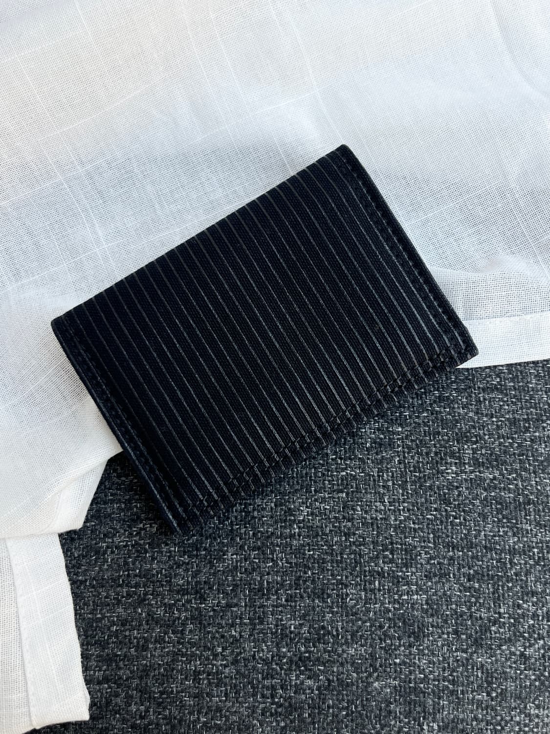 Porter 포터 스트라이프 지갑 블랙 상품이미지5