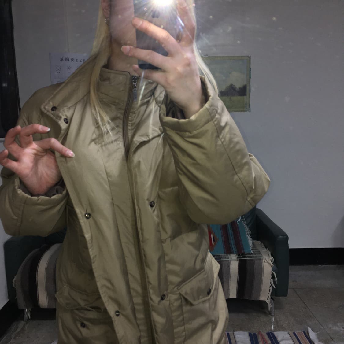 투티/0344 BRITISH HORSE RIDING 레이어드 패딩 빈티지 상품이미지2