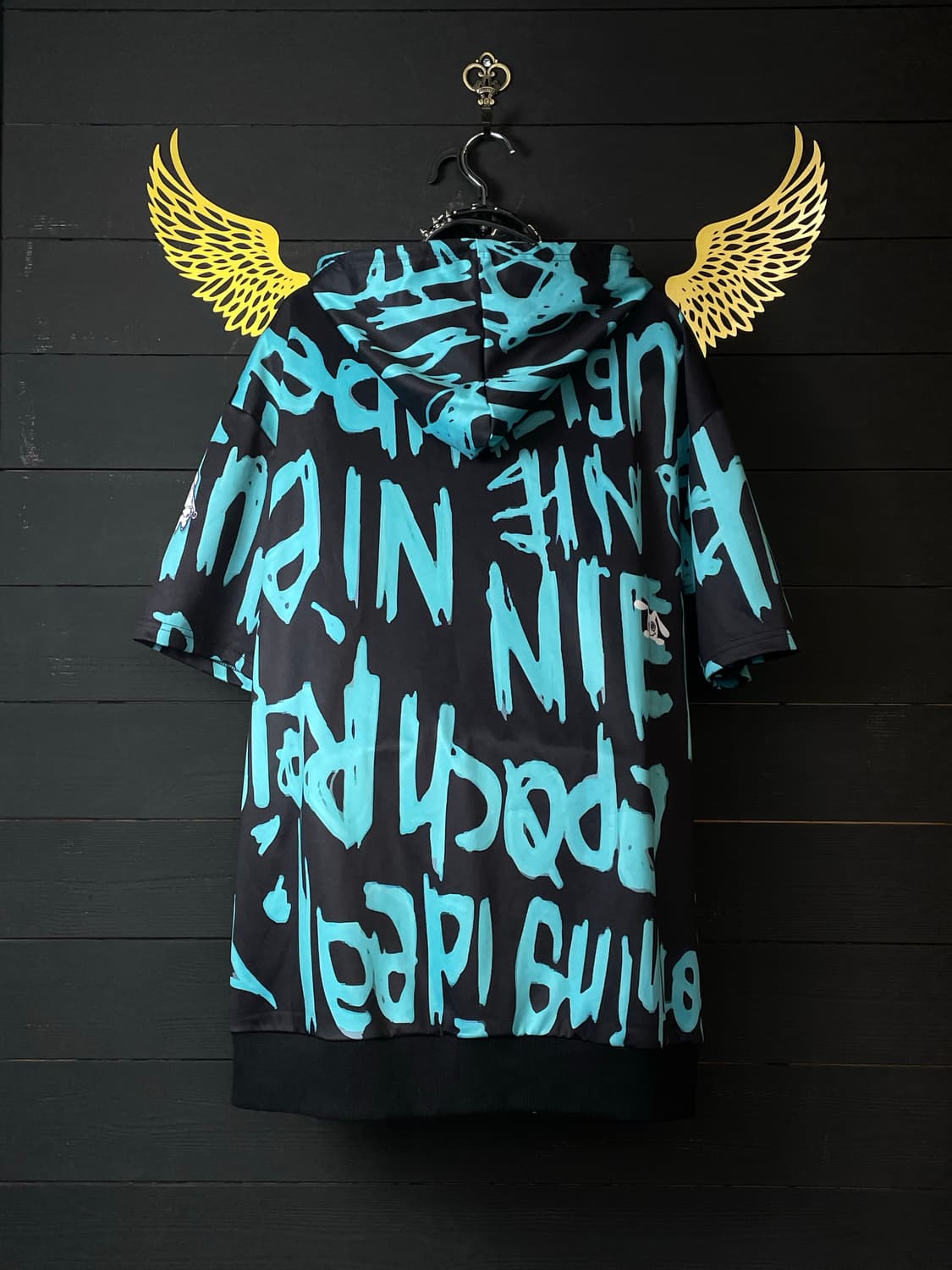 NieR CLOTHING 펑크 민트 빅 레터링 후드집업 상품이미지2