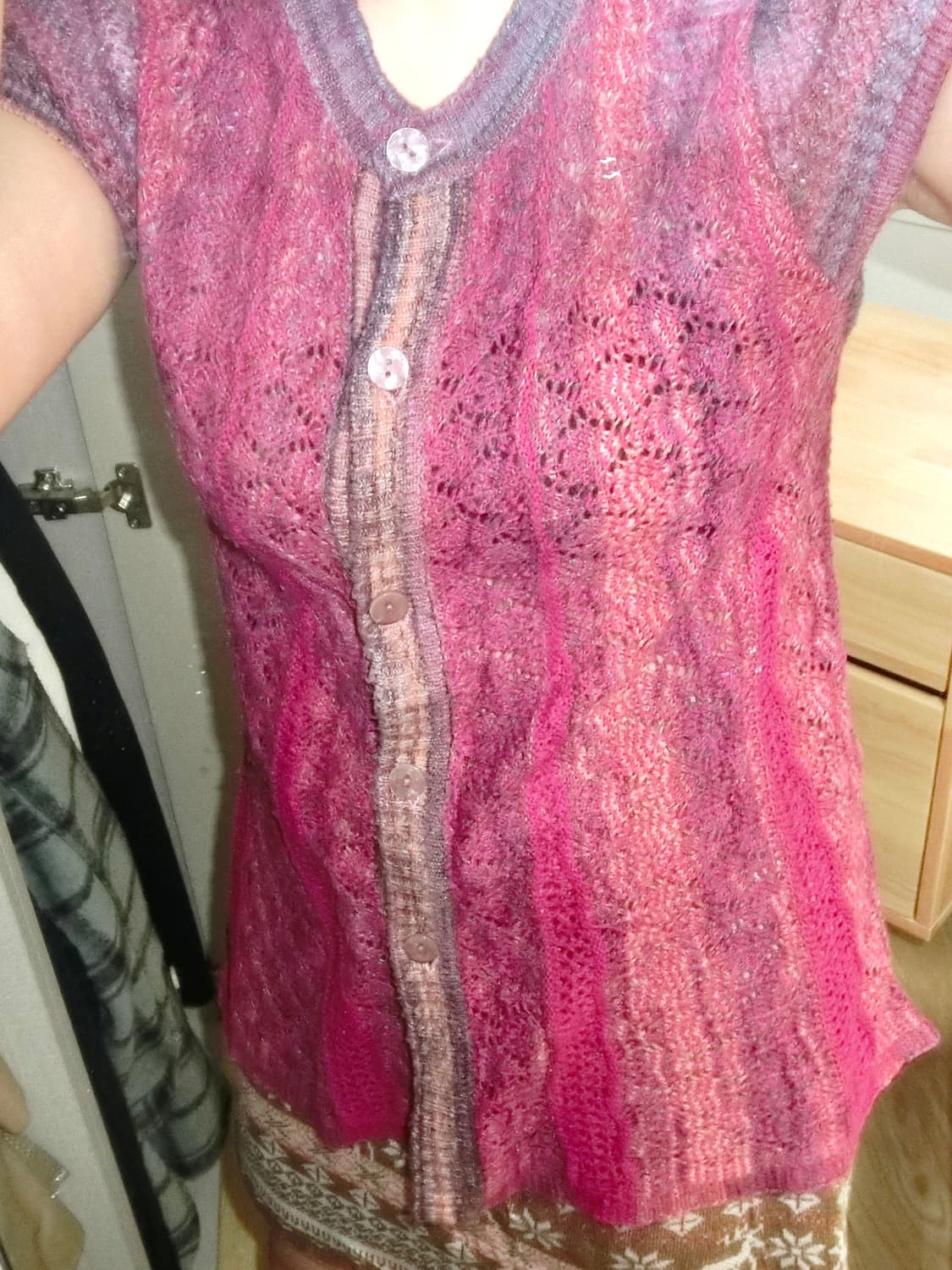 일본 빈티지 mause 아오이 유우 하구미 모리걸 모리룩 자두 가디건 상품이미지1