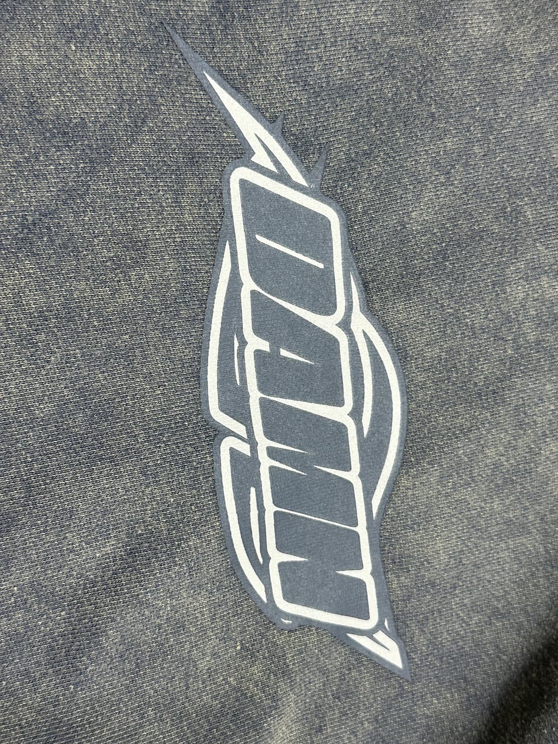 래리클락 데님 커브드 컷 후드티 워시 블루 상품이미지6