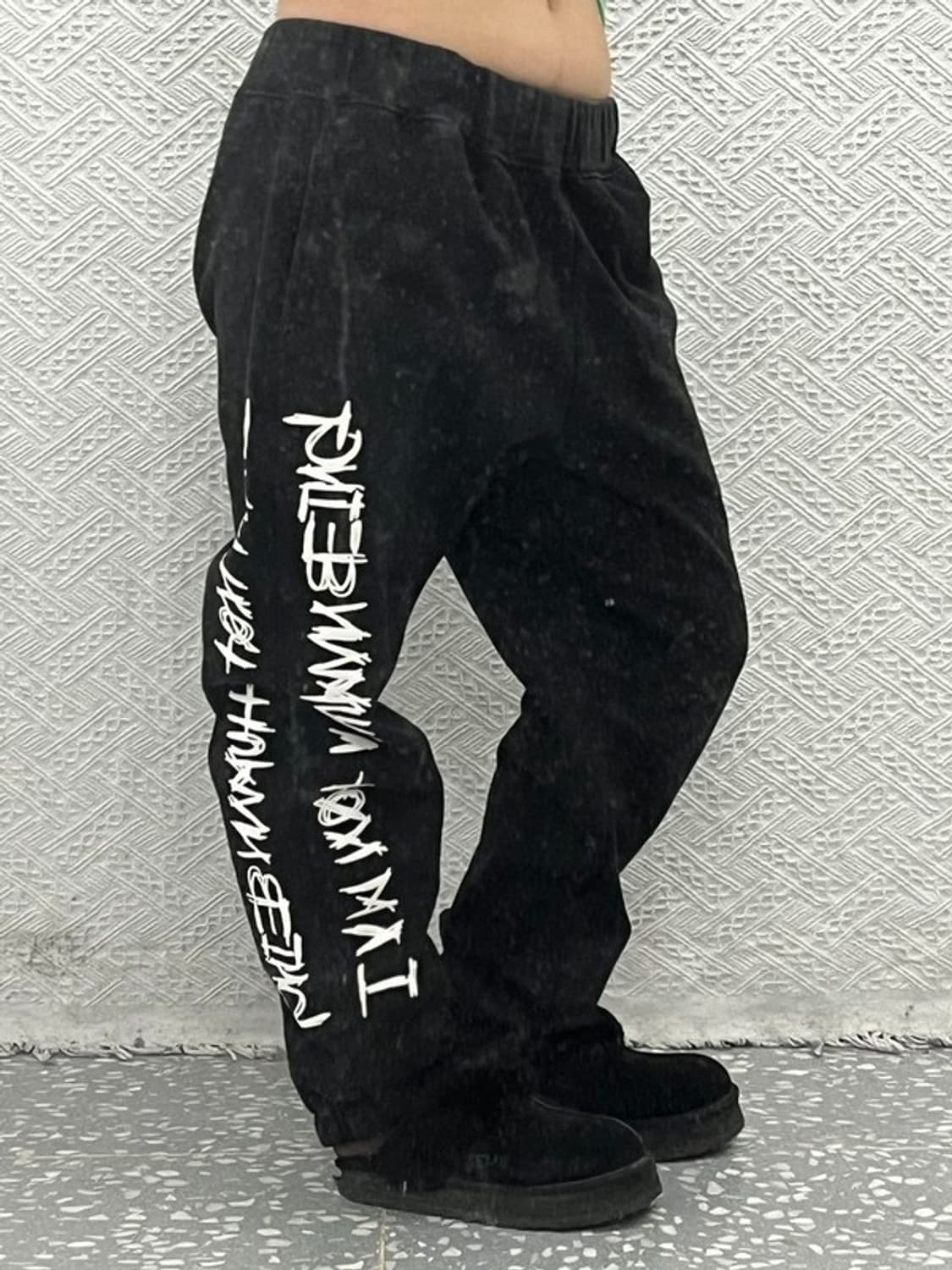 아임낫어휴먼비잉 힙합 빅로고 스트릿 조거팬츠 L C06546 상품이미지2