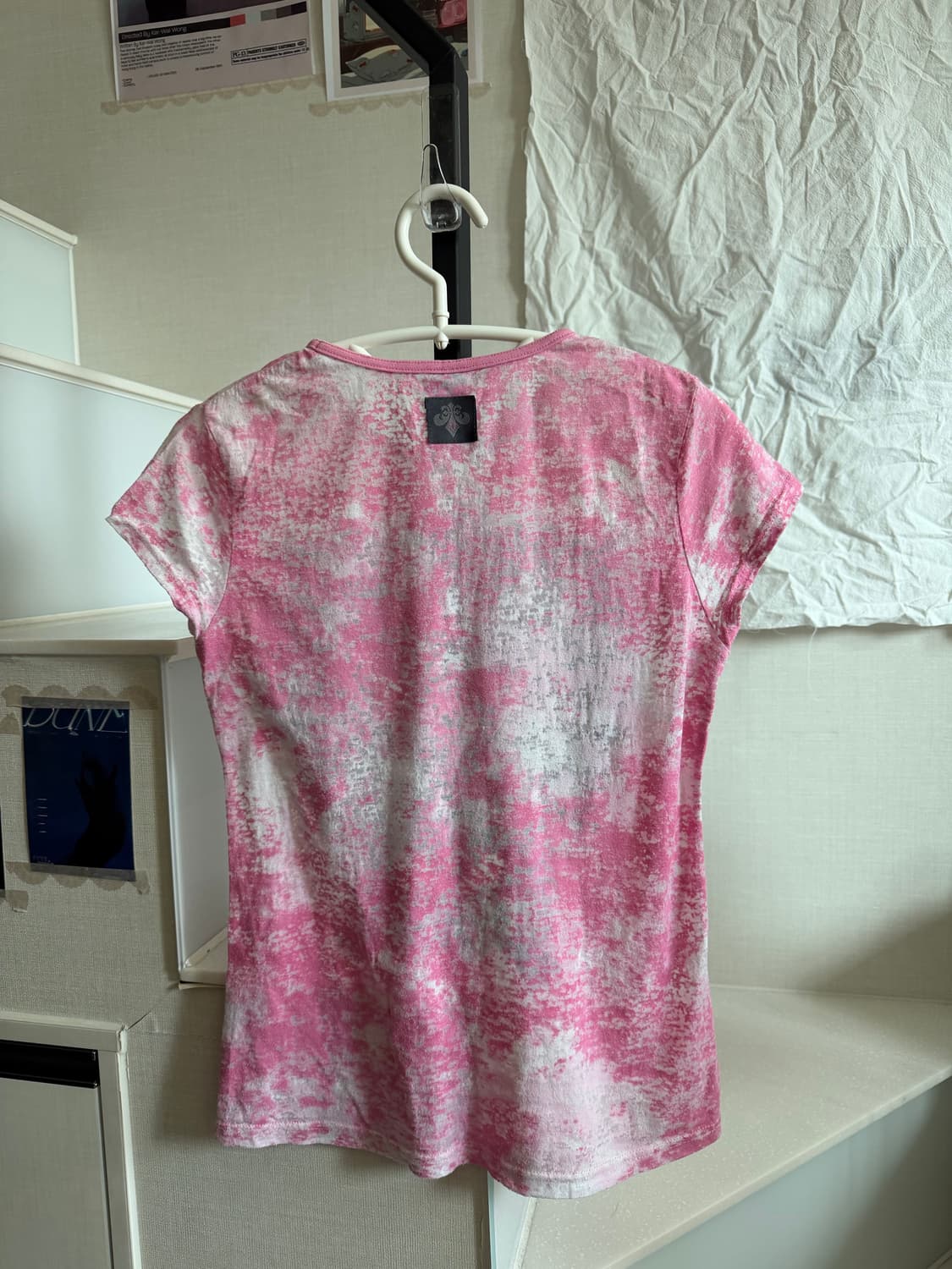 빈티지 프린팅 핑크 펑크 반팔 상품이미지3