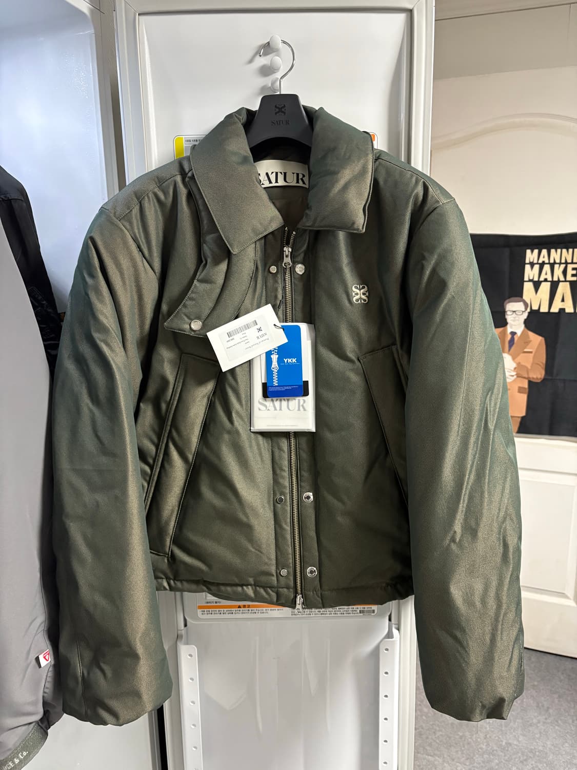 세터 레체 덕다운 패딩 그린브라운 새상품 상품이미지5