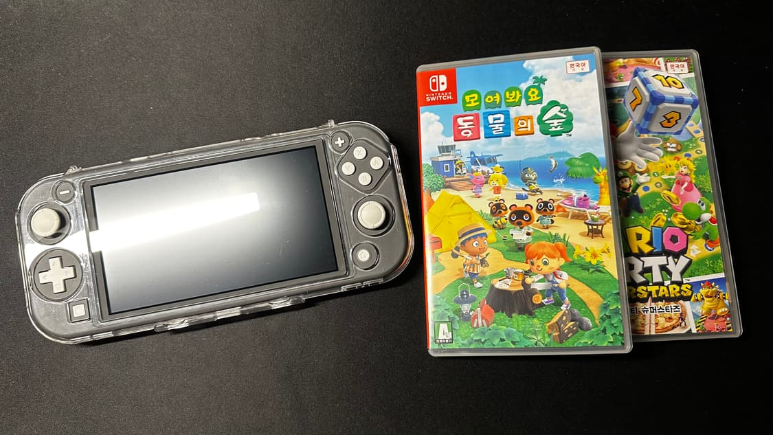 닌텐도 스위치 라이트 그레이 + 모동숲/마리오파티 슈퍼스타즈 판매 상품이미지1