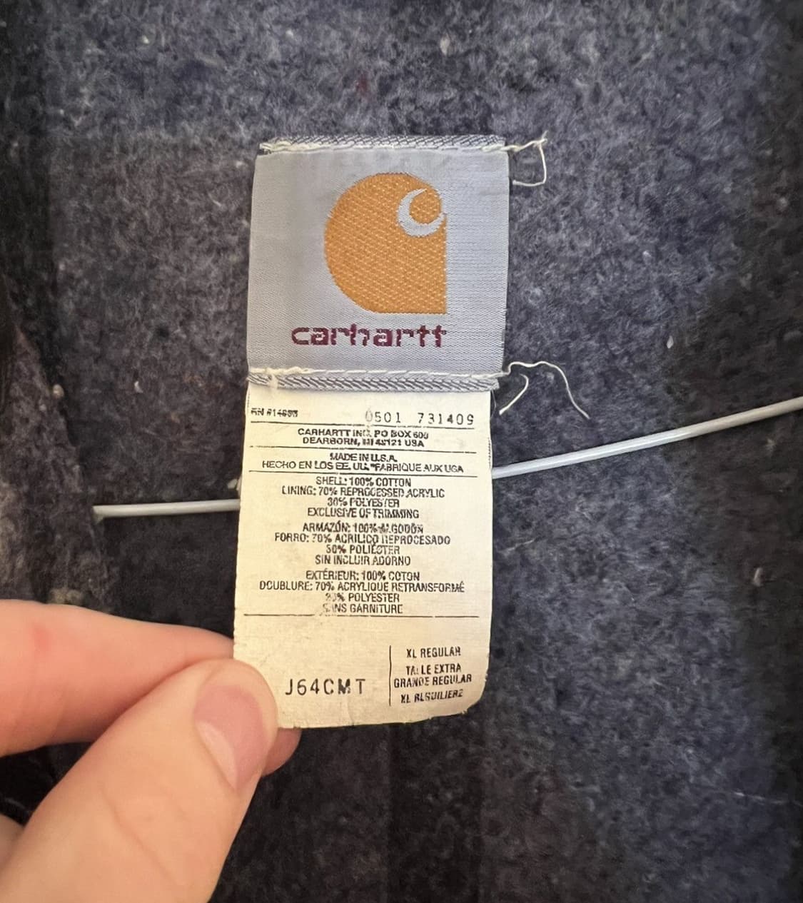 [XL] 칼하트 디트로이트 j64 CMT 쿠니치노무라 상품이미지3