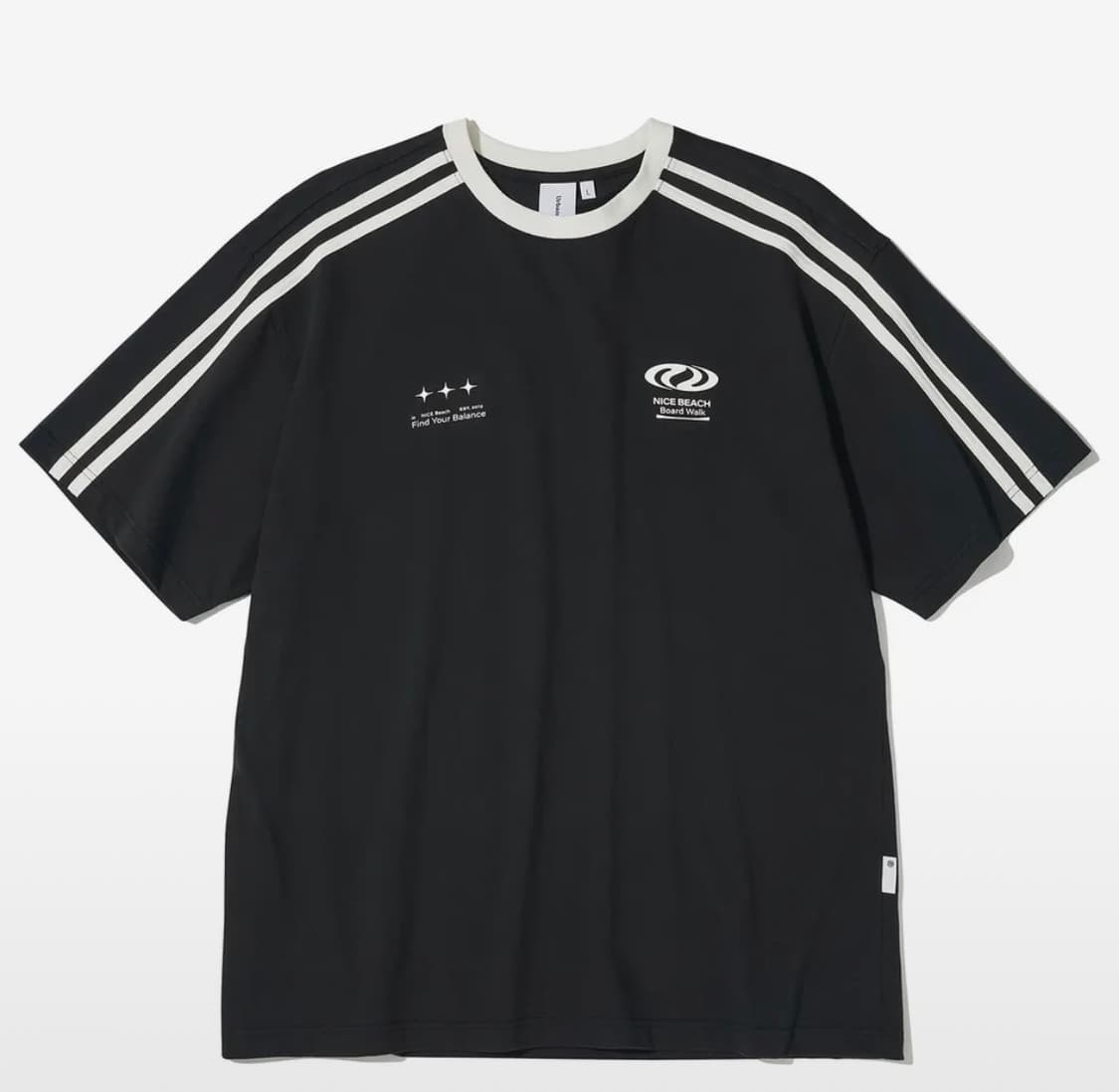 어반디타입 반팔 풋볼 져지 티셔츠 블랙 상품이미지1