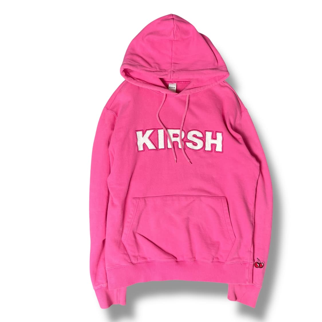 키르시 빅 체리 로고 아플리케 기모 후드 1 상품이미지1