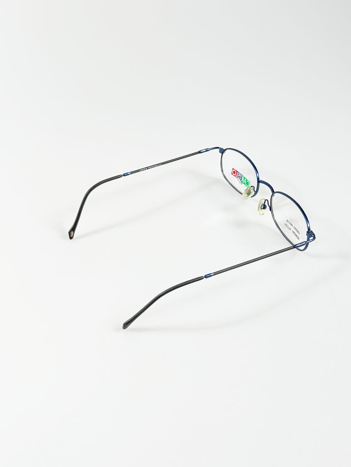 90s CARTELO 블루 메탈 슬림 스퀘어 빈티지 안경 상품이미지4