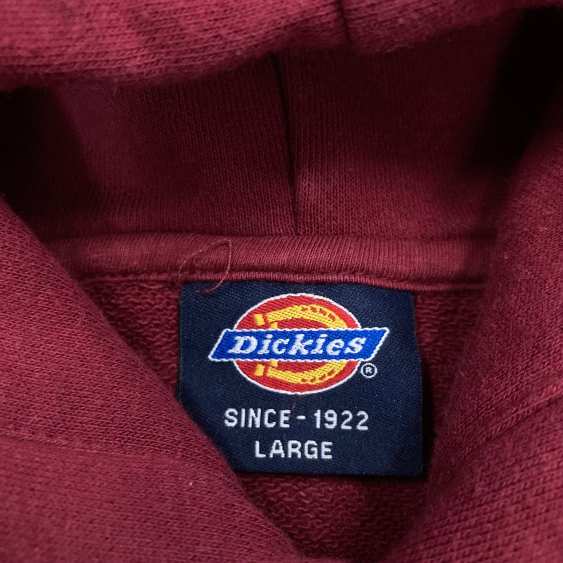 디키즈 버건디 컬러 스펠아웃 빅로고 후드티 상품이미지3