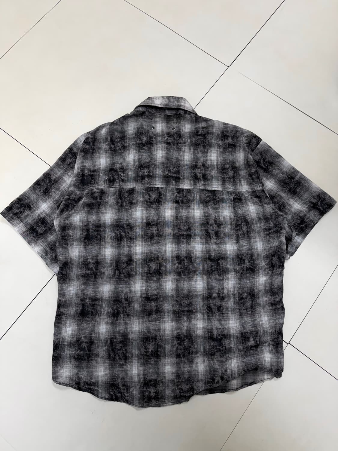Gakihara 가키하라 그레이시 하티드 체크 스터드 셔츠 상품이미지4