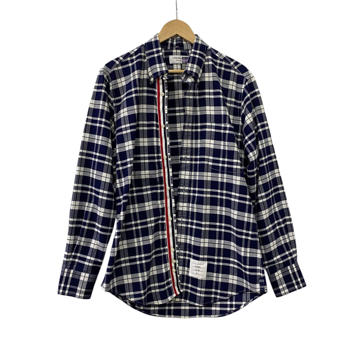 톰브라운 뉴욕 로고 체크 긴팔셔츠(2) 상품이미지1