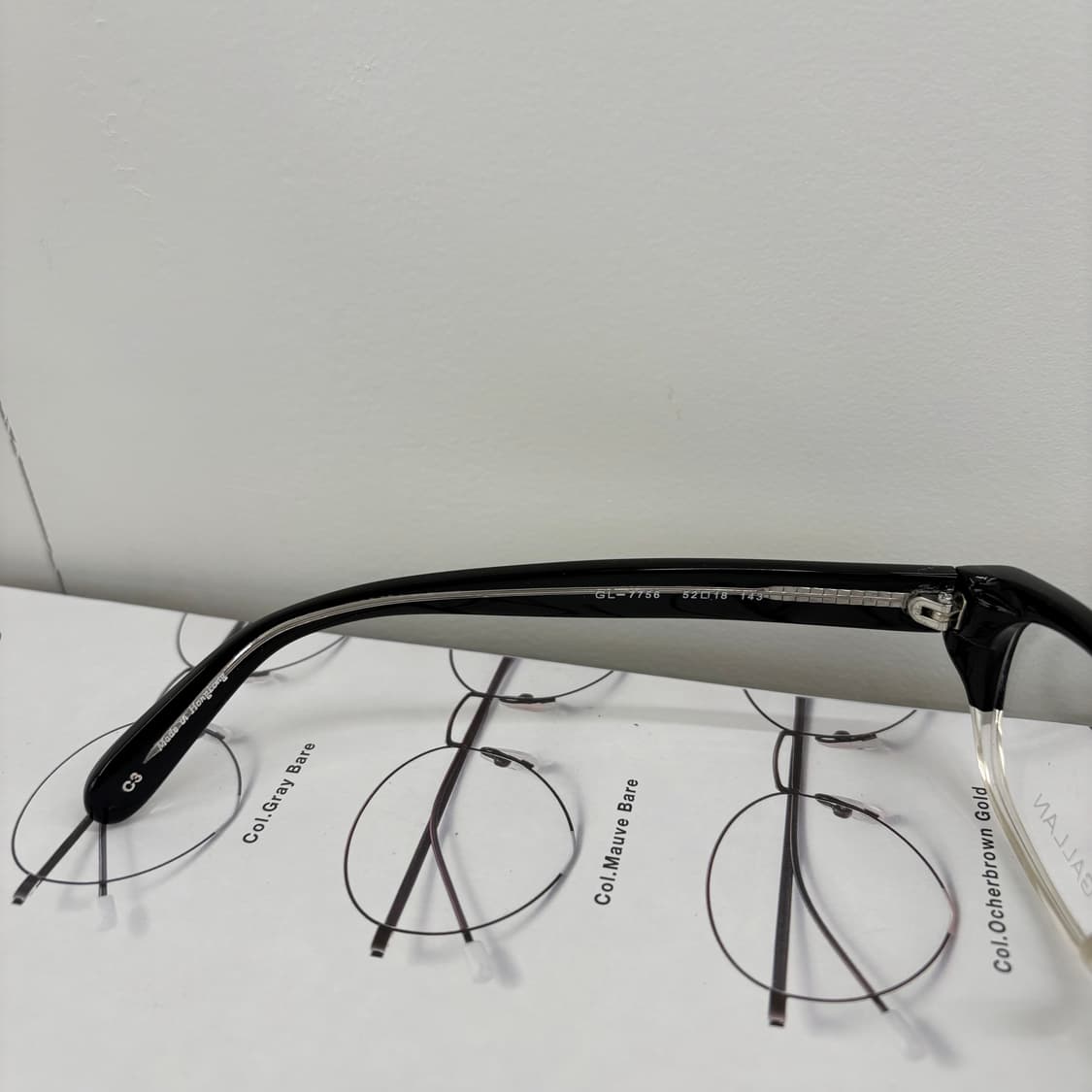 GALLAN 블랙 하프 뿔테 빈티지안경 상품이미지5