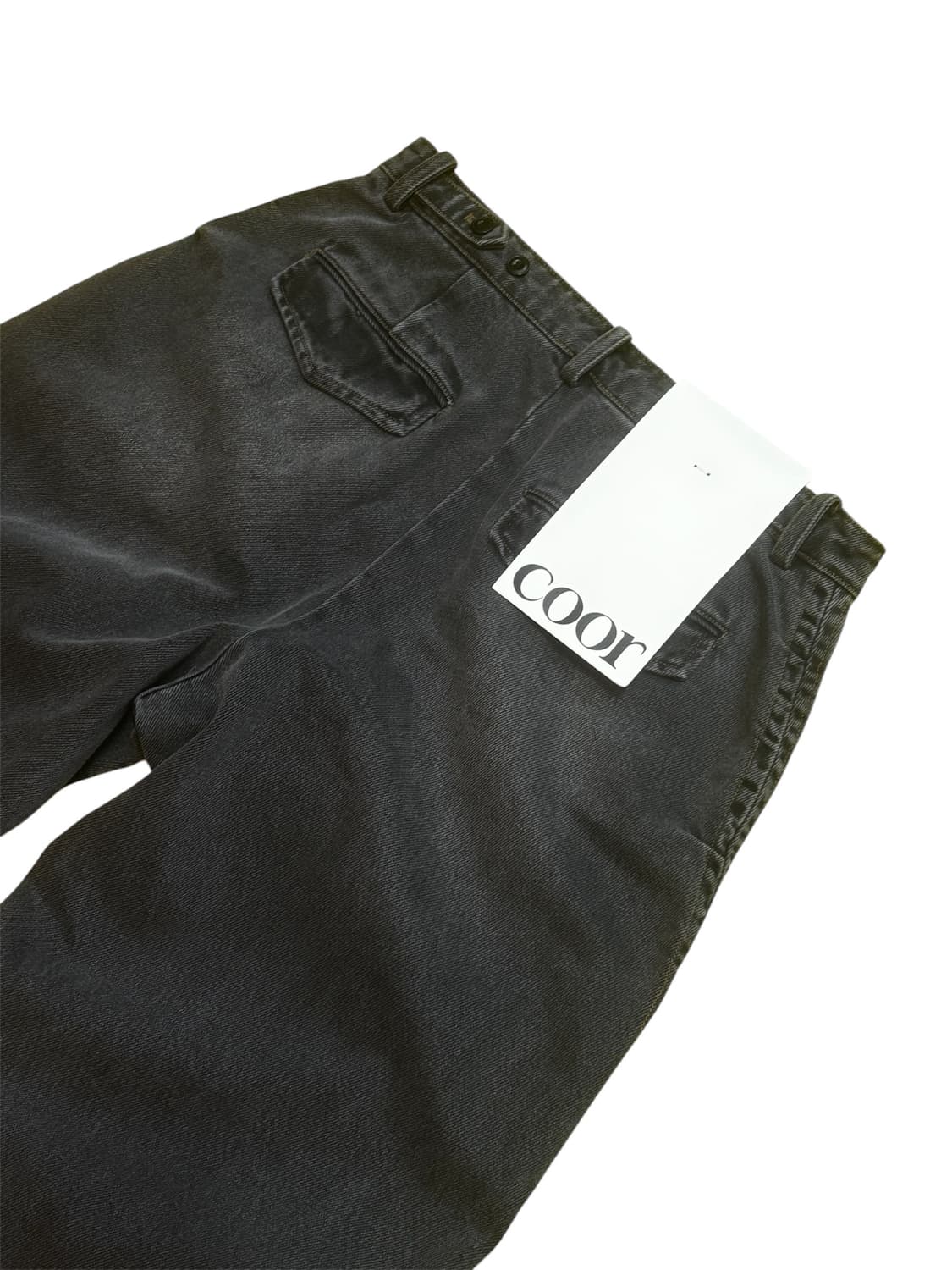 쿠어(coor) 셔링 컴벳 데님 트라우져/스톤 그레이 상품이미지4