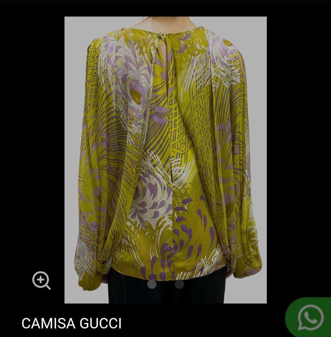 구찌 플로럴 실크 블라우스/셔츠 (Gucci Floral Silk Blo 상품이미지3