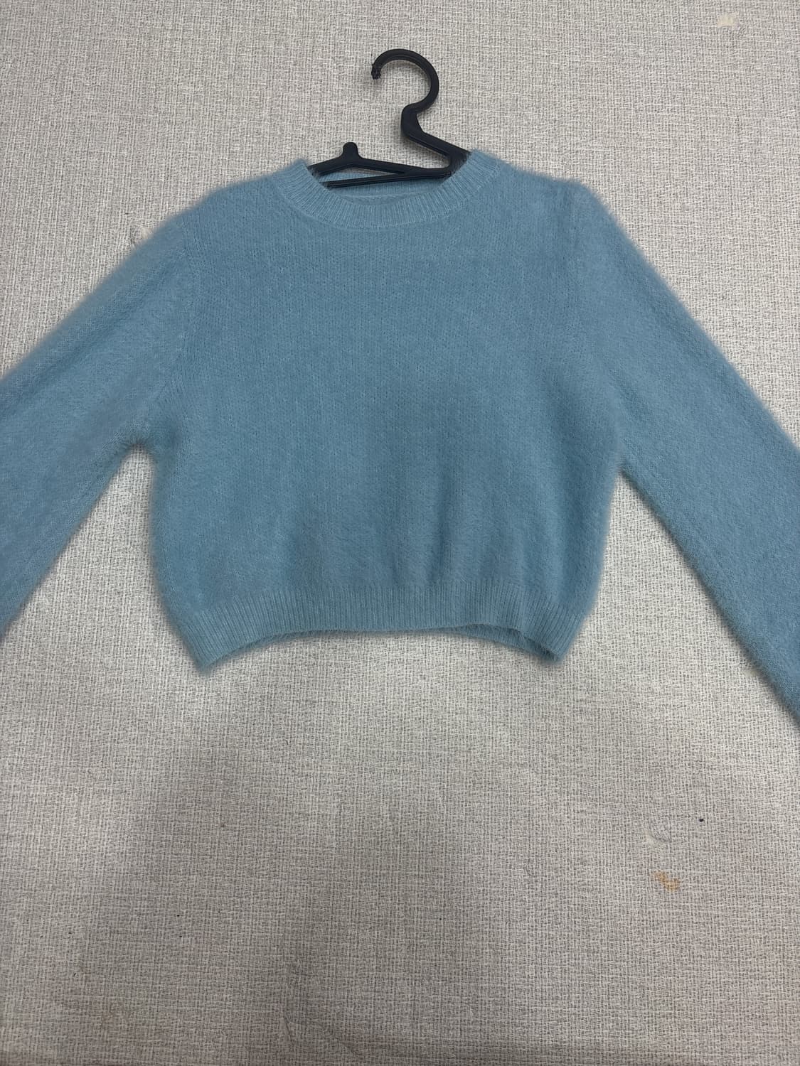 하늘색 크롭 니트 상품이미지2