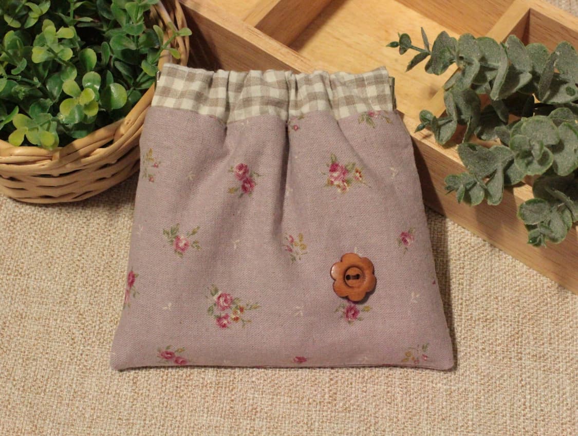 핸드메이드 톤다운 퍼플 바네 파우치 상품이미지1