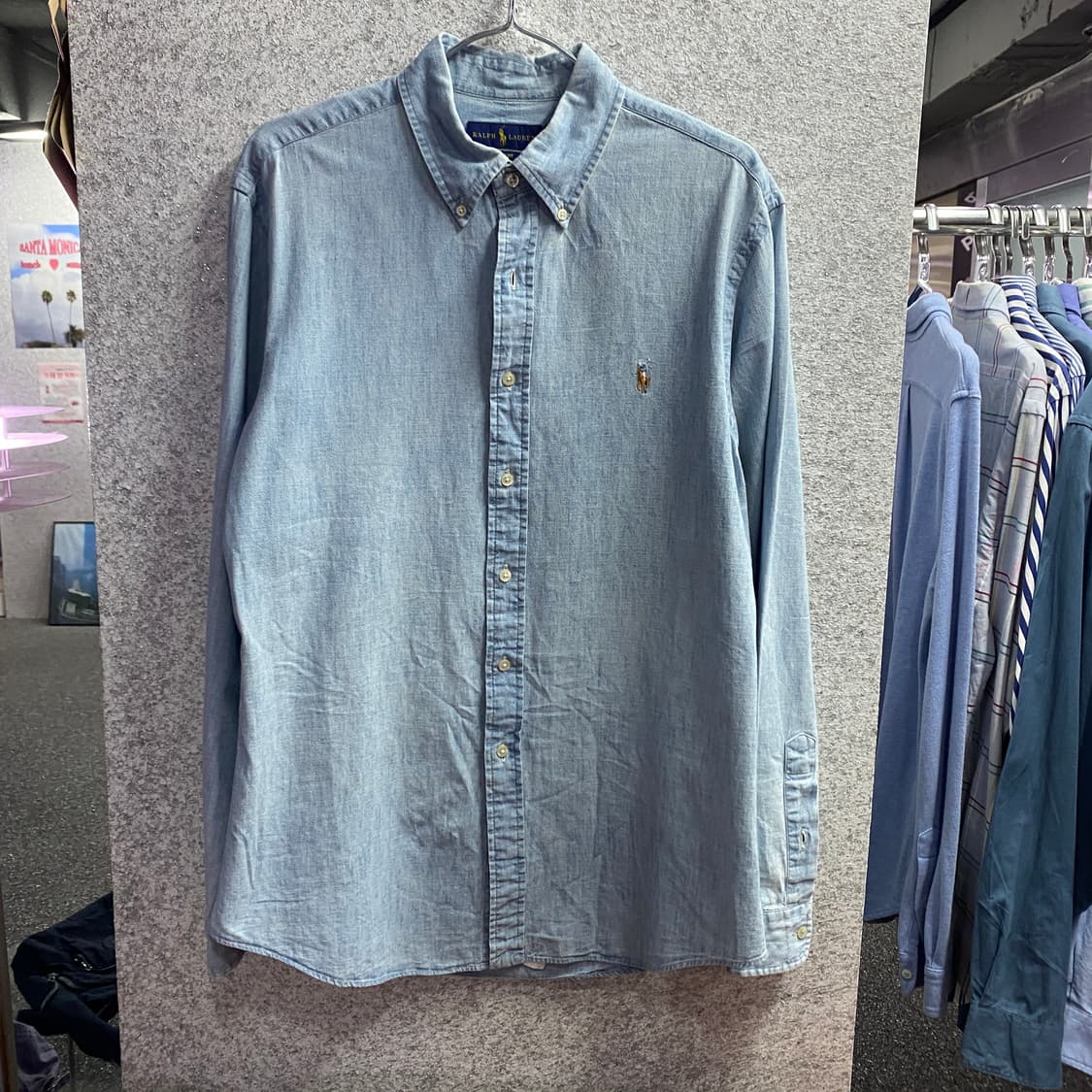 폴로 랄프로렌 데님 슬림핏 셔츠 B4553 상품이미지2