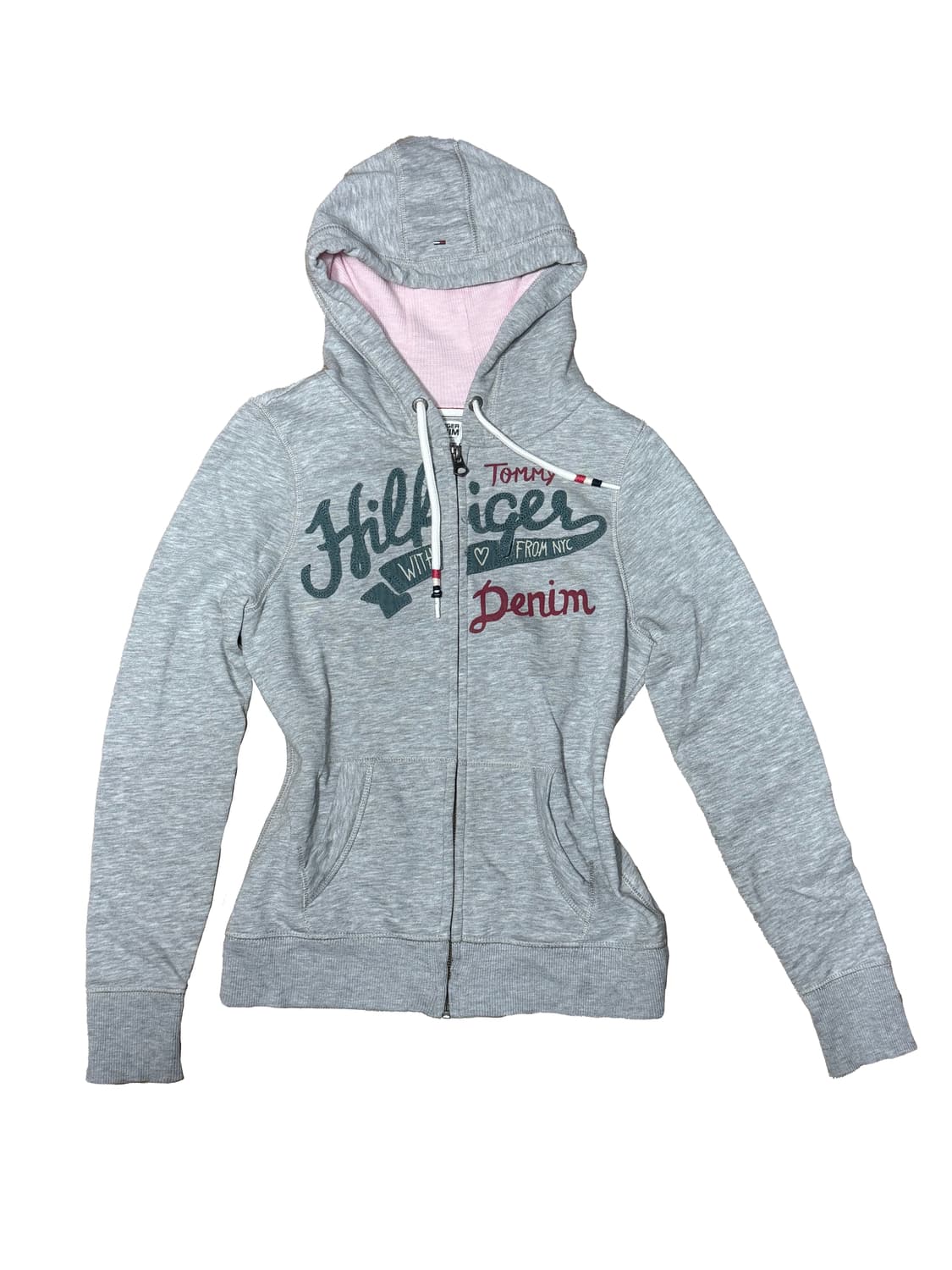 타미힐피거 그레이핑크 하트 후드집업 상품이미지1