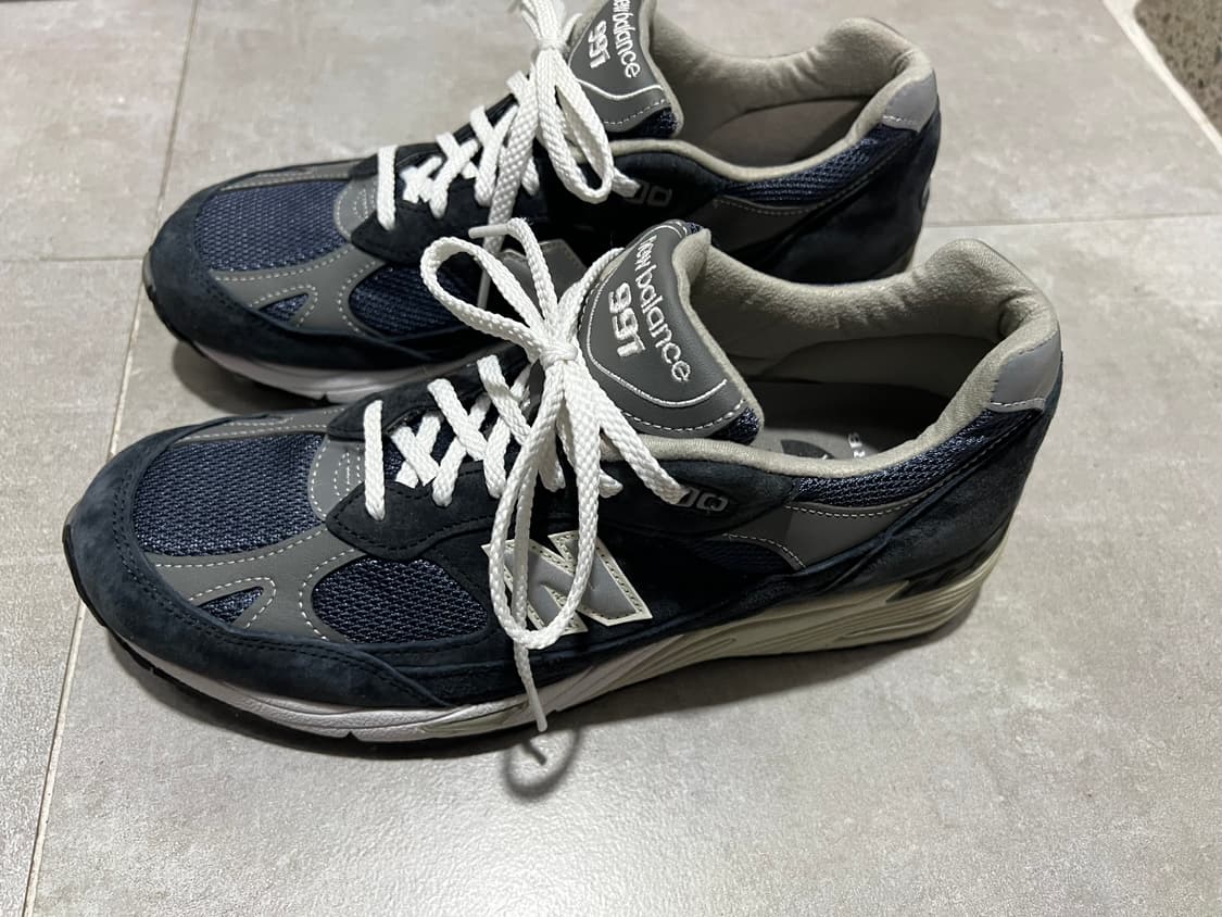 뉴발란스 991 네이비 발볼 2E 상품이미지1