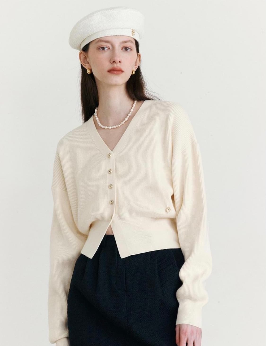 로라로라 벌룬 슬리브 가디건 상품이미지1