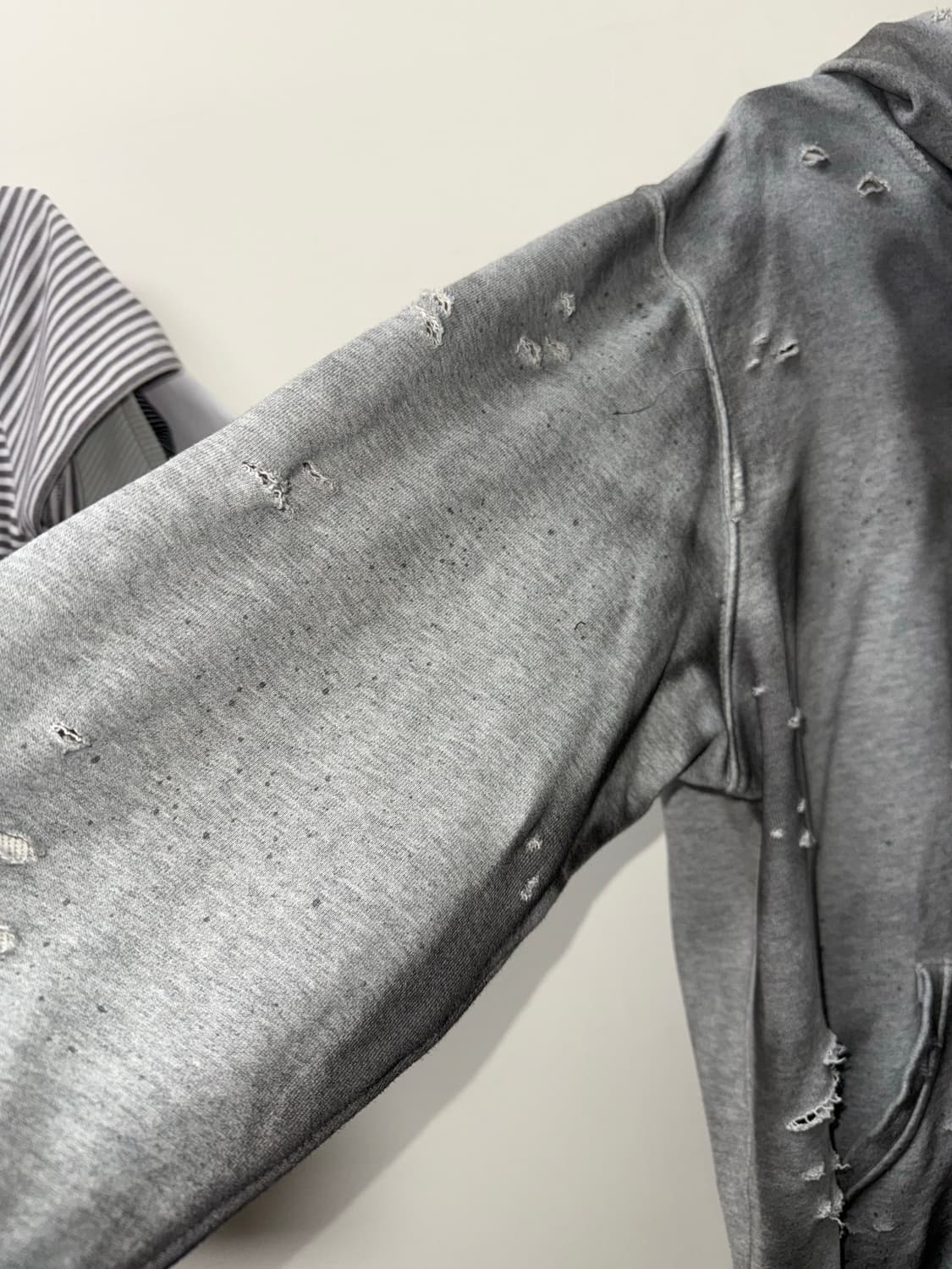 빈티지 디스트로이드 데미지 워싱 후드집업 상품이미지4