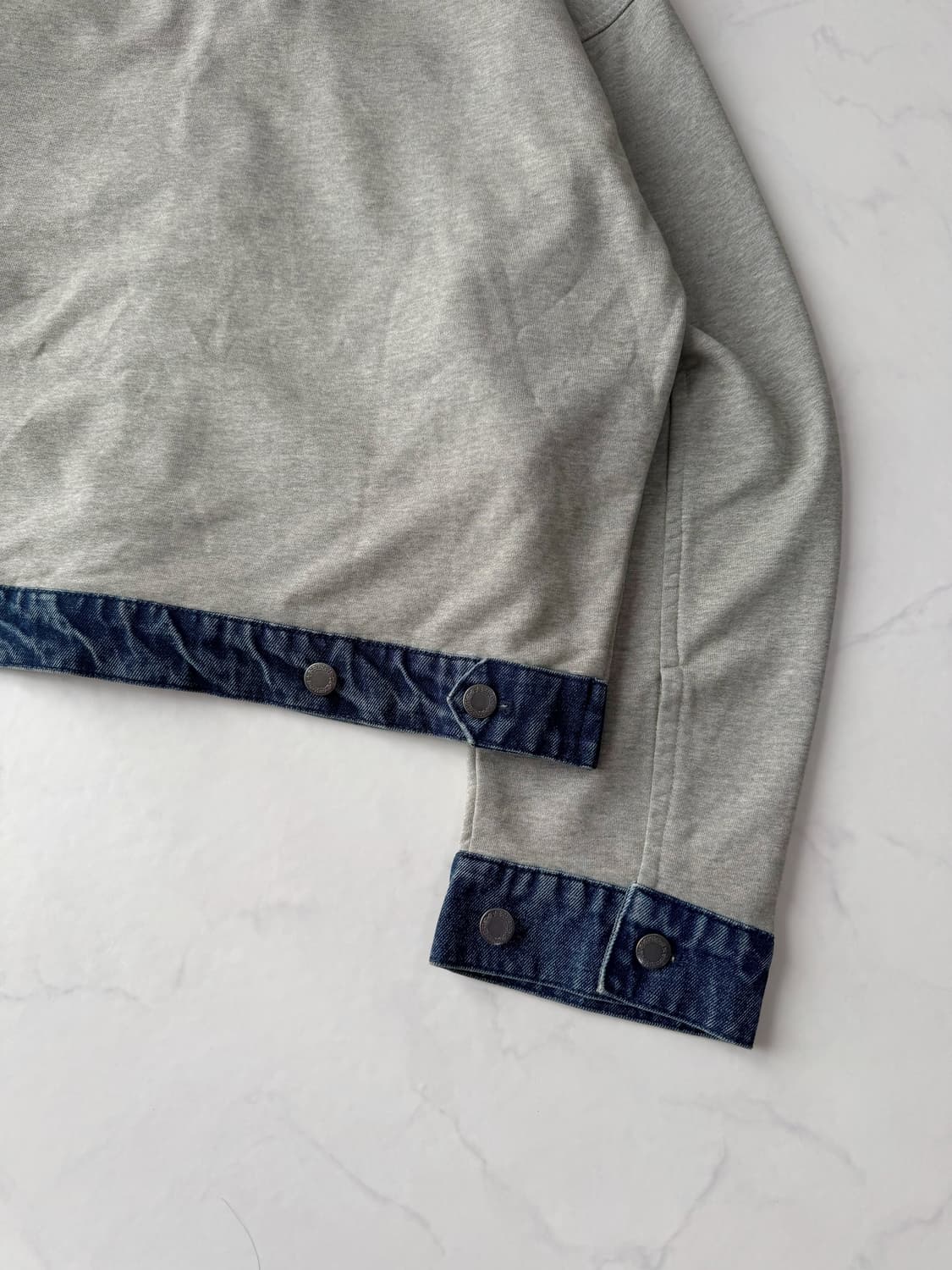 TΣist Denim × Sweat Blend Hoodie / Gray 상품이미지4