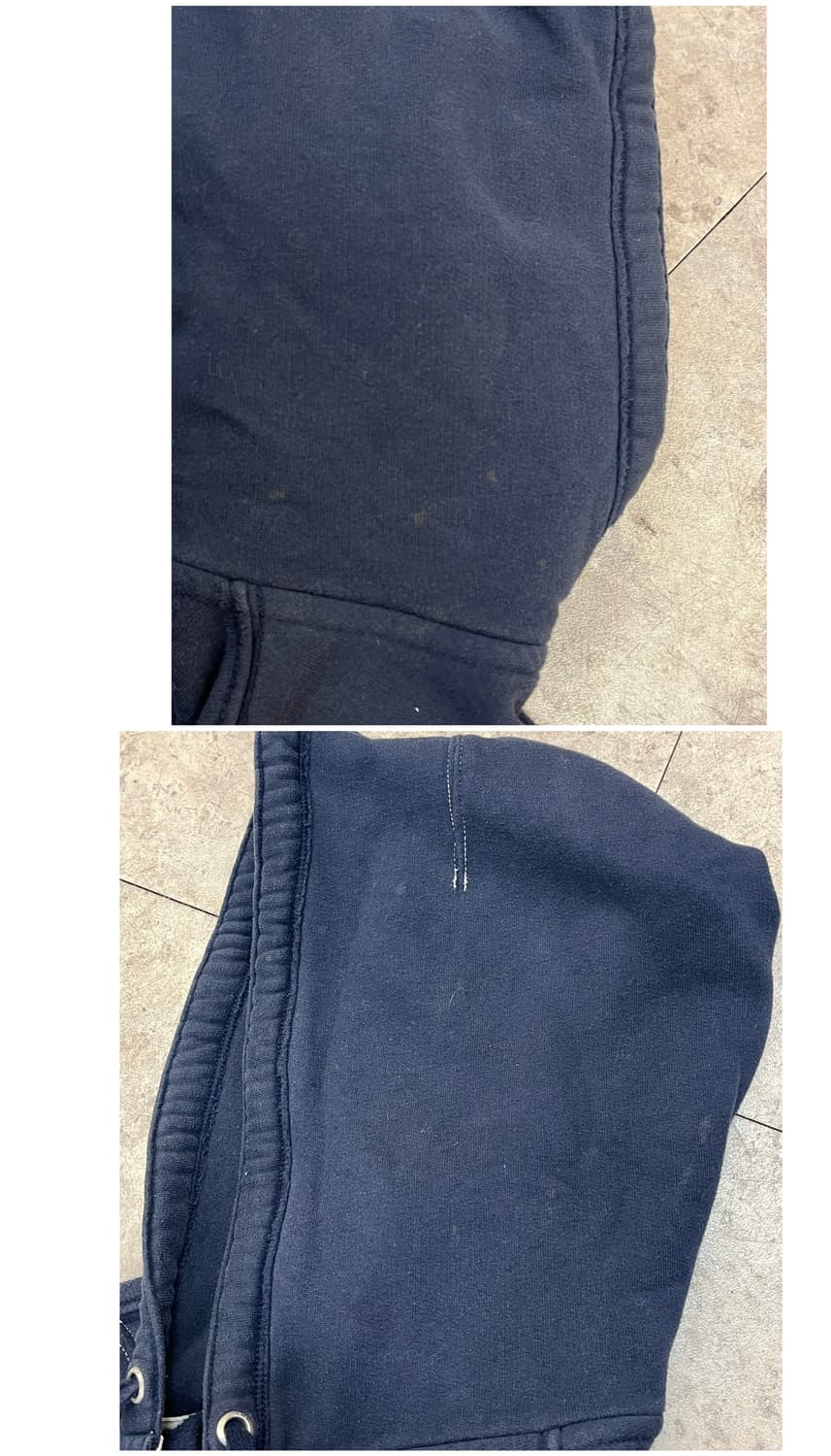 홀리스터 투웨이 기모 후드집업 네이비 XL #csz3597 상품이미지6