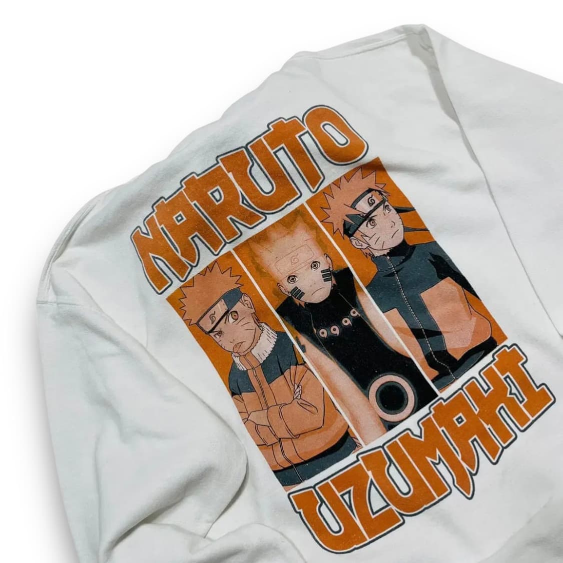 나루토 질풍전 구미 모드 빈티지 화이트 후디 상품이미지2