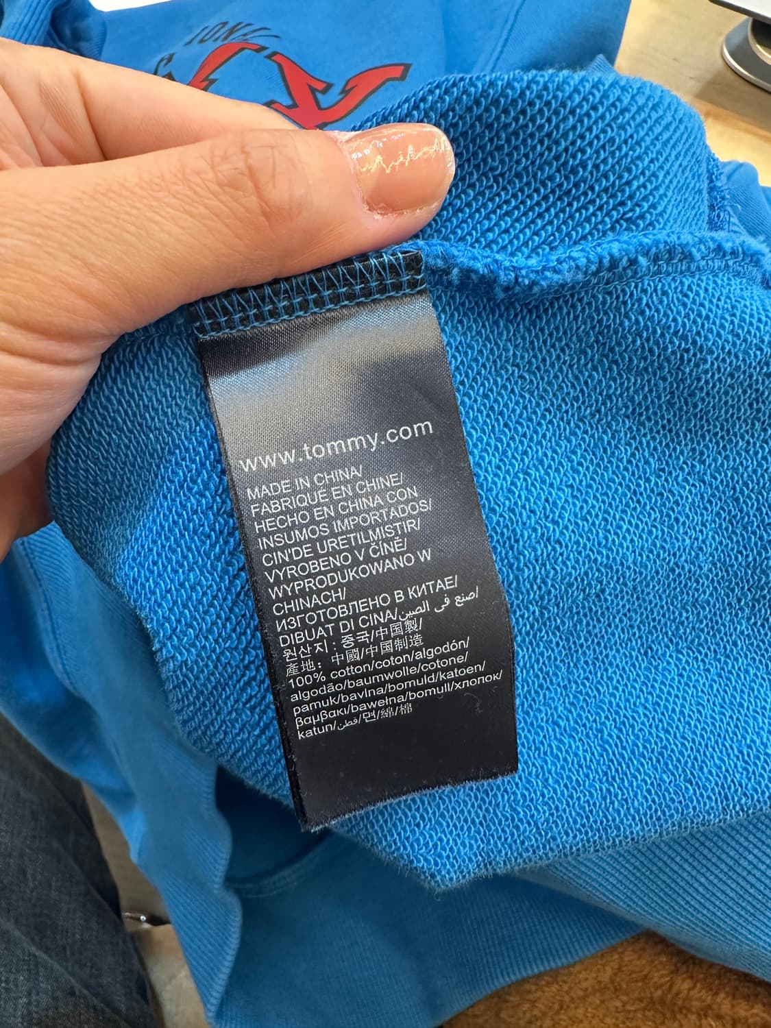 S) 타미 진스 프린팅 블루 맨투맨 상품이미지5