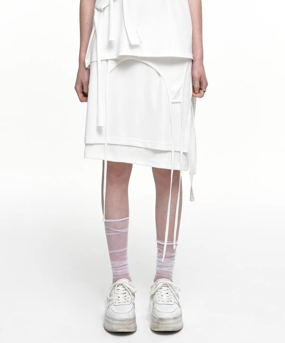 나체 FOLD LAYERED SKIRT 레이어드스커트 상품이미지1
