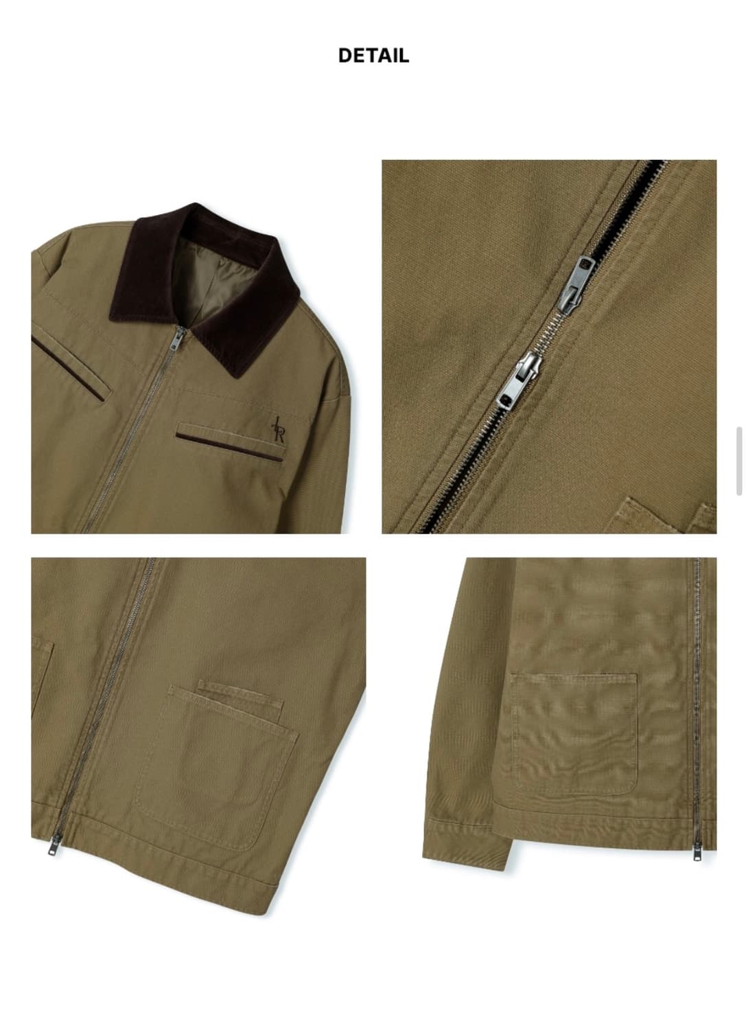 (M) 레더리 데미지 라인 워크 자켓 [BEIGE] 판매 상품이미지8