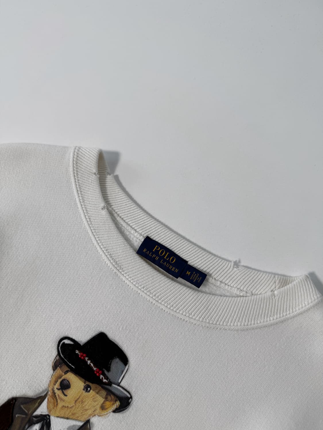 폴로 랄프로렌 신형 카우보이 폴로베어 화이트 스웻 맨투맨 상품이미지5
