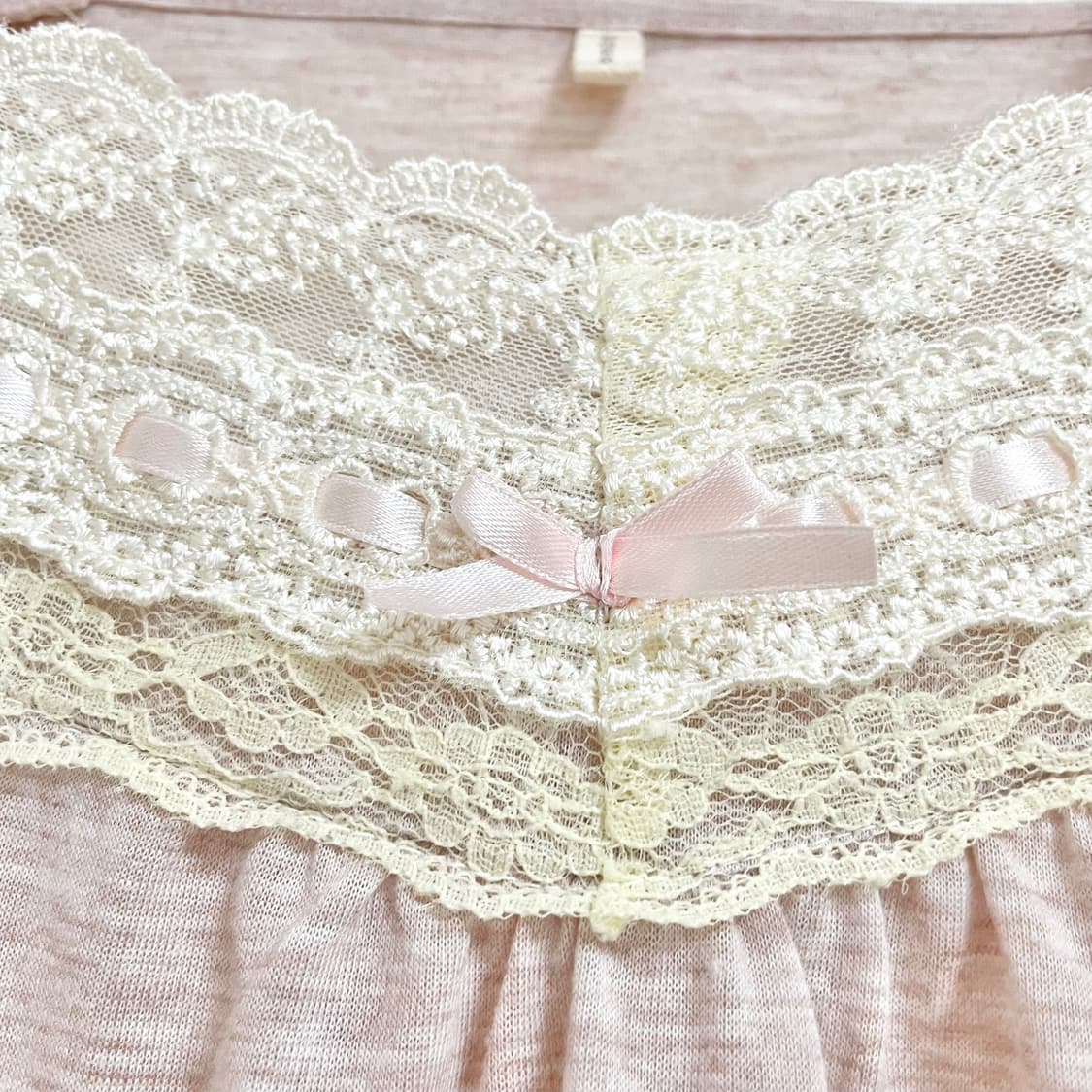 일본빈티지 히메갸루 핑크도트슬리브리스 러블리 도트탑 땡땡이나시갸루러블리 상품이미지8