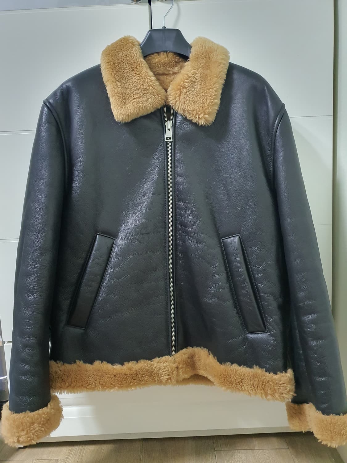 (새상품) 산드로 옴므 남성 시어링 무스탕 자켓 상품이미지4