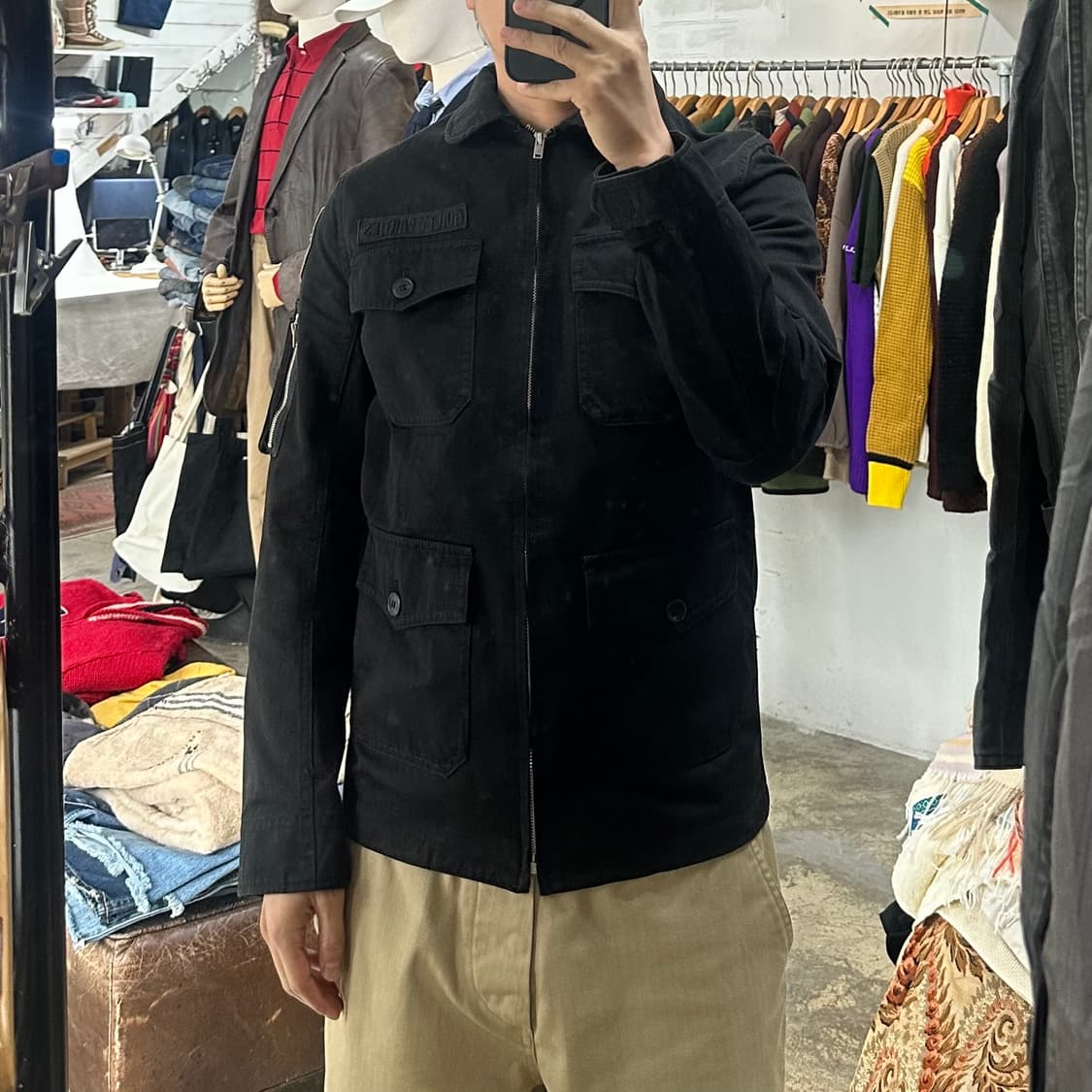 (착용컷) WACKO MARIA 밀리터리 자켓 (남성용 M) 상품이미지4