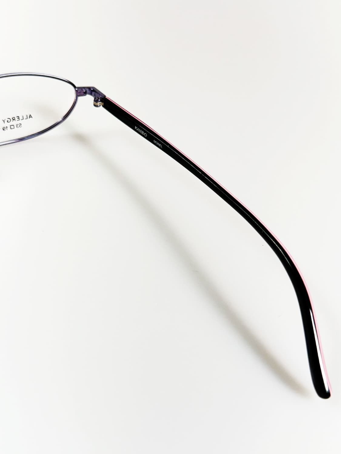 90s KALEIDO 슬림 스퀘어 블루 메탈 프레임 빈티지 안경 상품이미지6