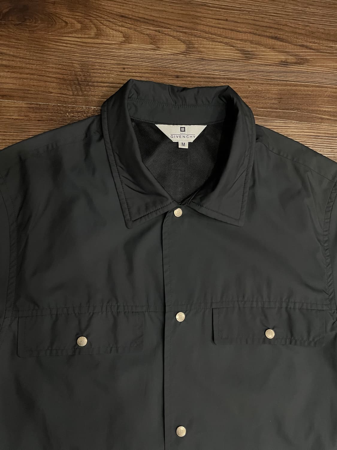 지방시 실버 버튼 플랩 포켓 셔츠 자켓 블랙 상품이미지2