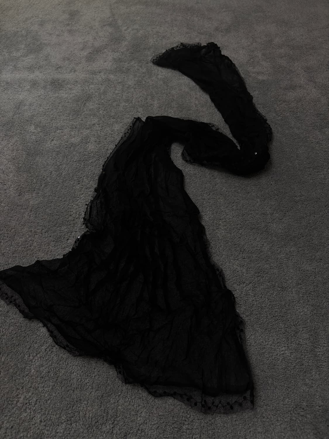 Vintage v-kei punk mood black scarf 상품이미지2