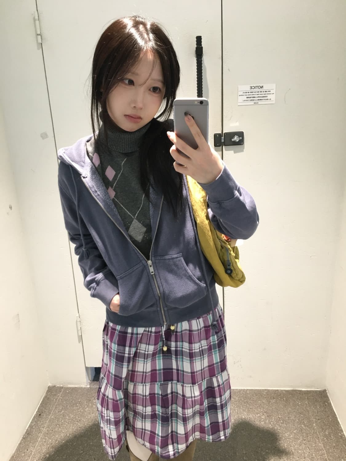 빈티지 아가일 퍼플 체크 정원 코디세트  상품이미지1