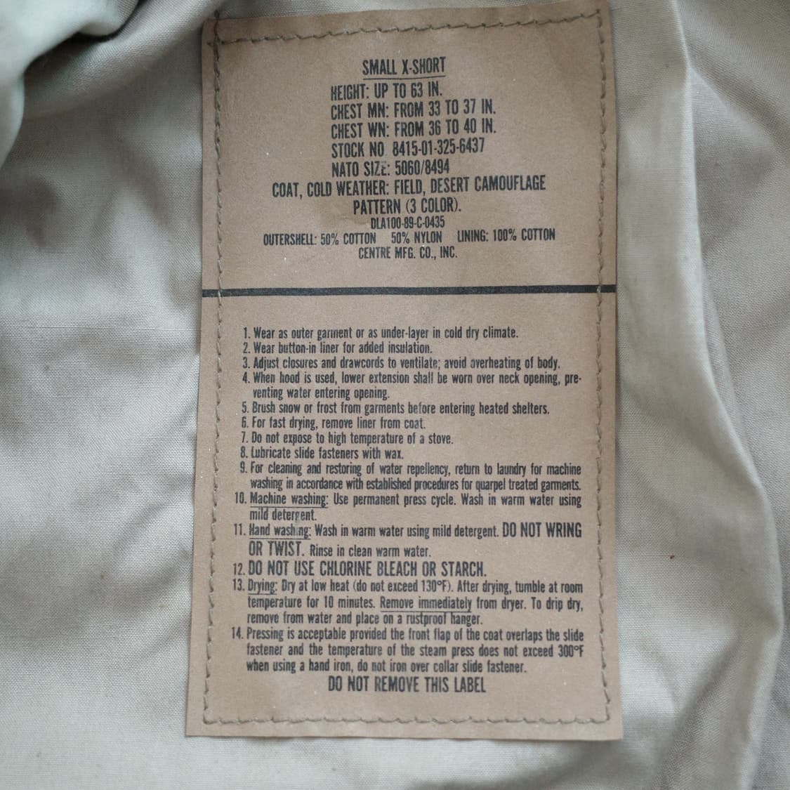 80s 오리지널 군납 미군 M65 사막 3색 필드자켓 스몰 상품이미지7