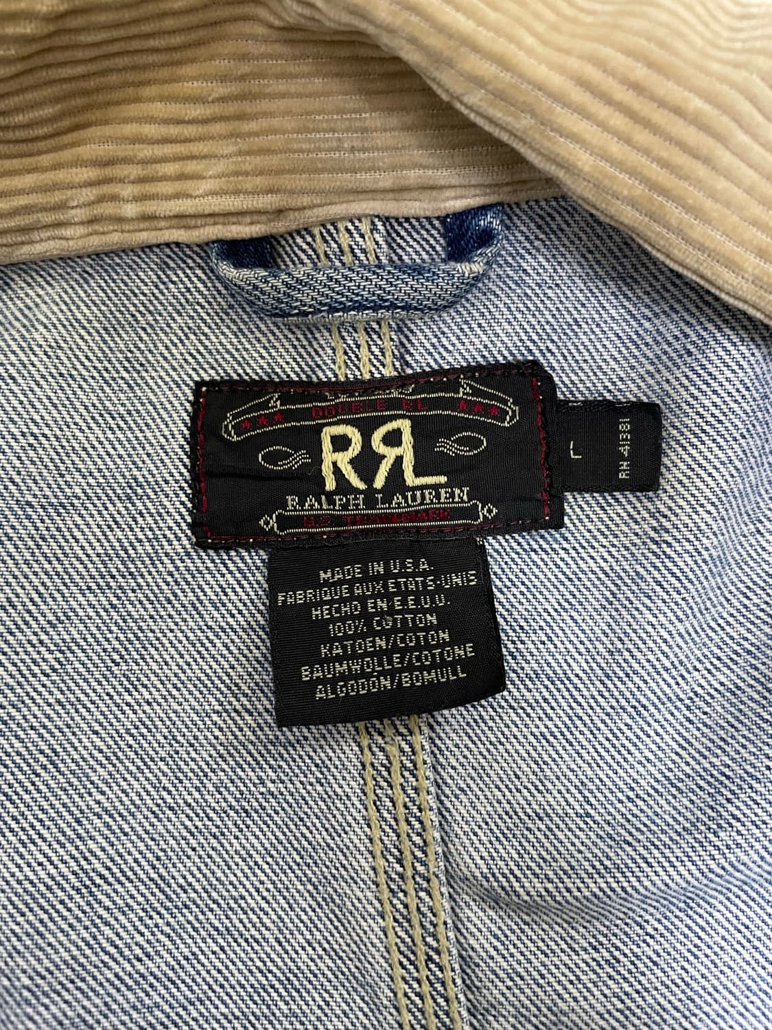 90s rrl 데님 덩가리 자켓 상품이미지3