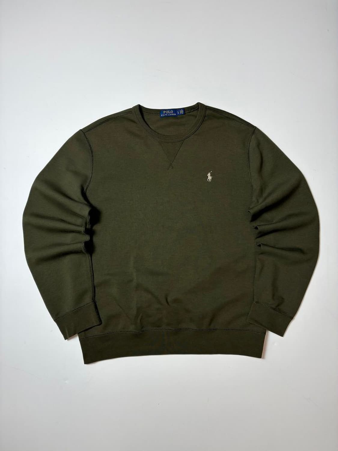 폴로 랄프로렌 로고 카키 크루넥 맨투맨 PN8908 상품이미지1