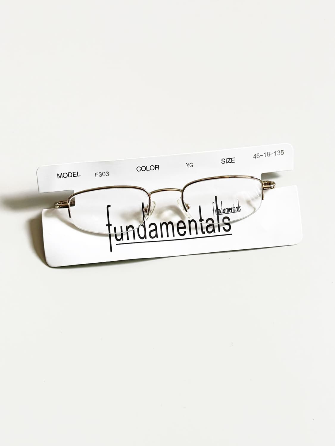 Fundamentals 골드 반무테 스퀘어 메탈 빈티지 안경 상품이미지1