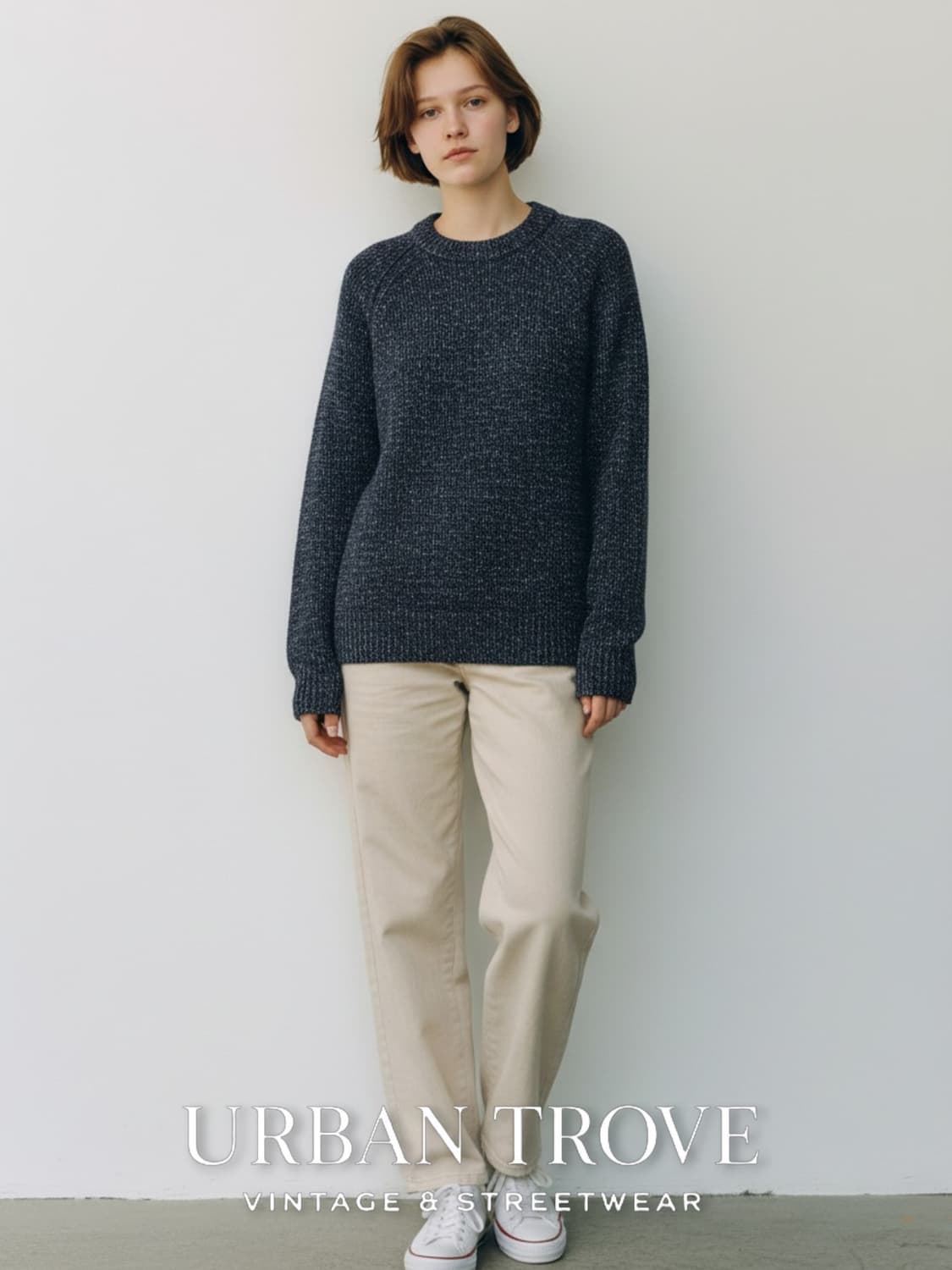 마시모두띠 익스클루시브 멜란지 라운드 니트 S 상품이미지2