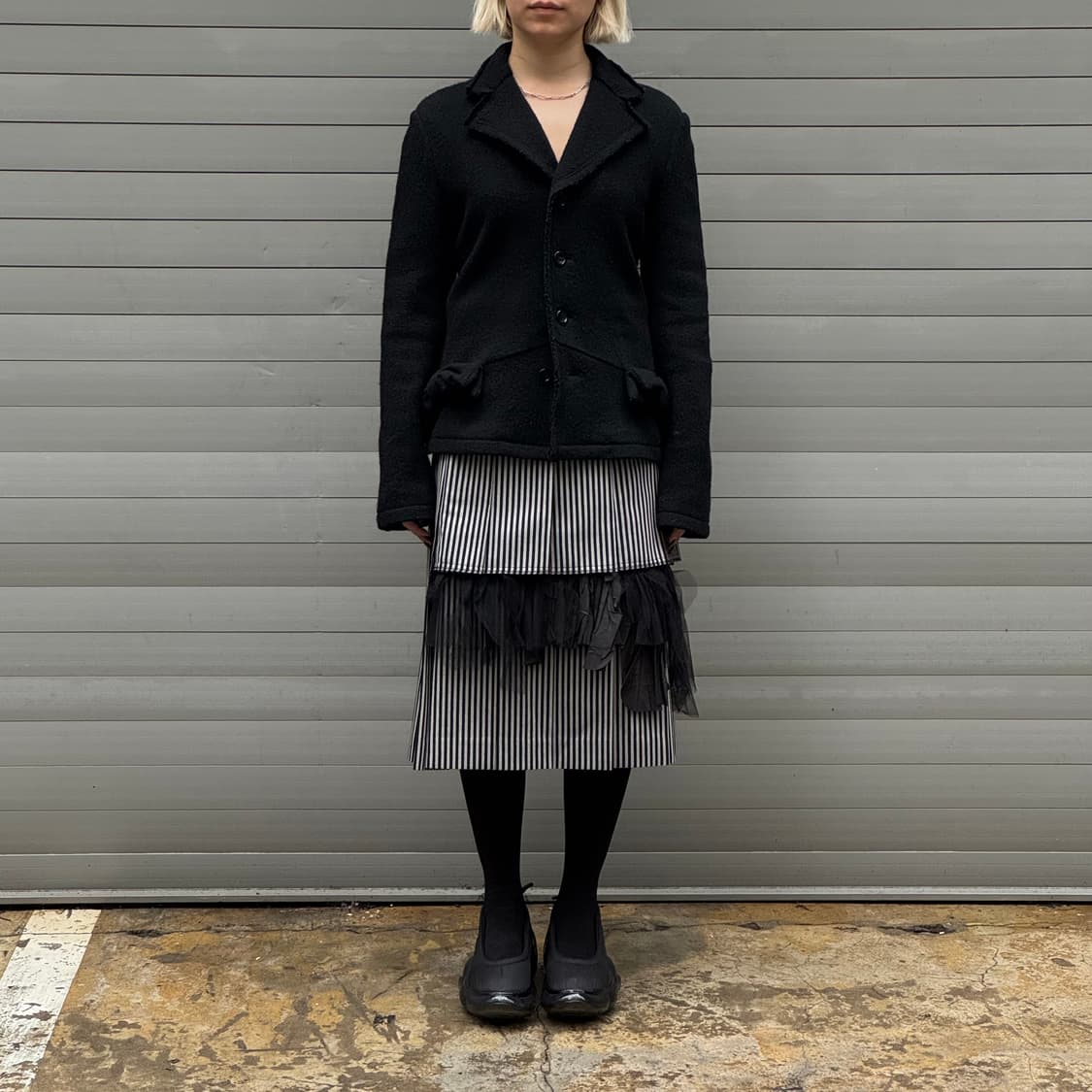 Stripe pleated ruffled skirt 상품이미지8
