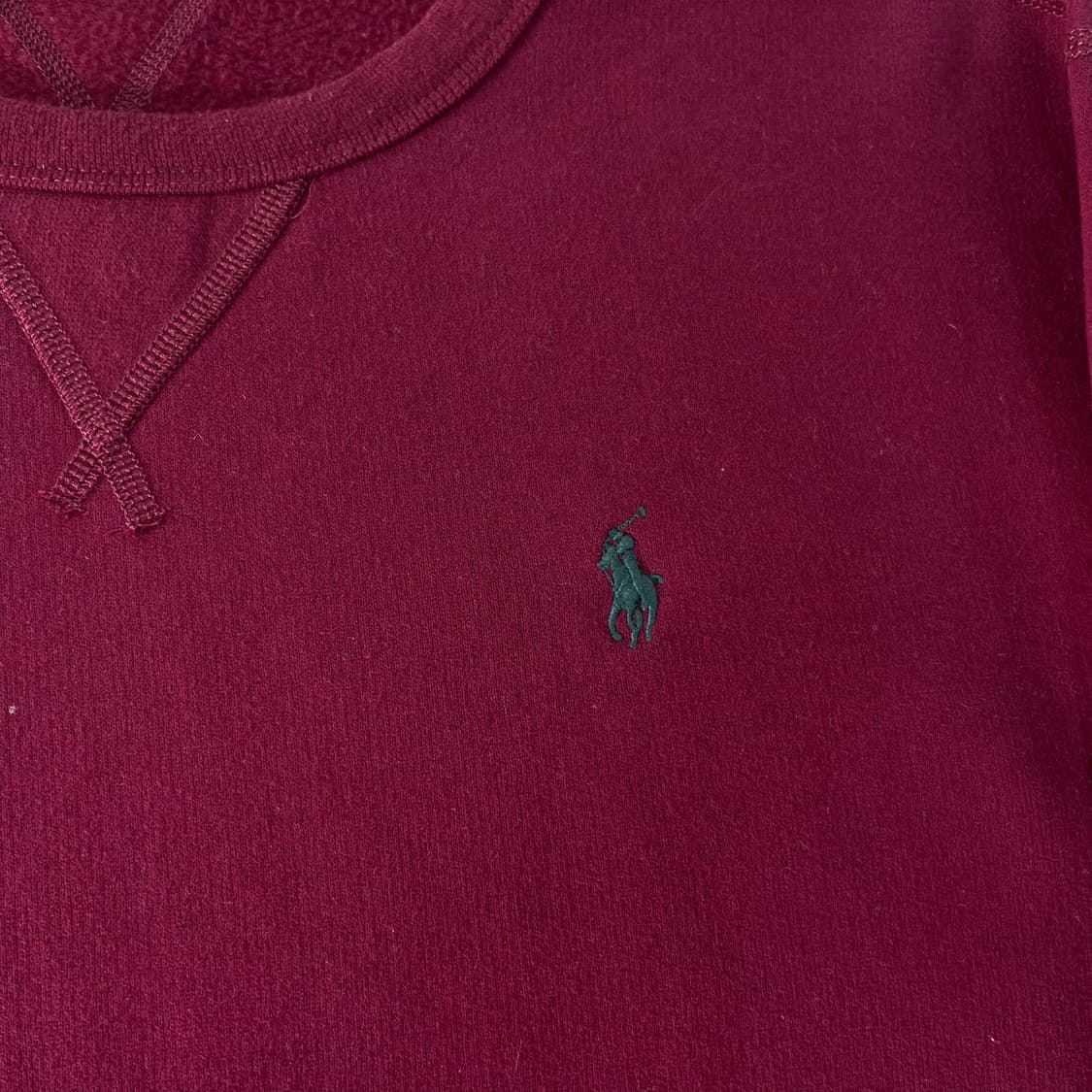 100 폴로 랄프로렌 신형라벨 버건디 맨투맨 상품이미지3